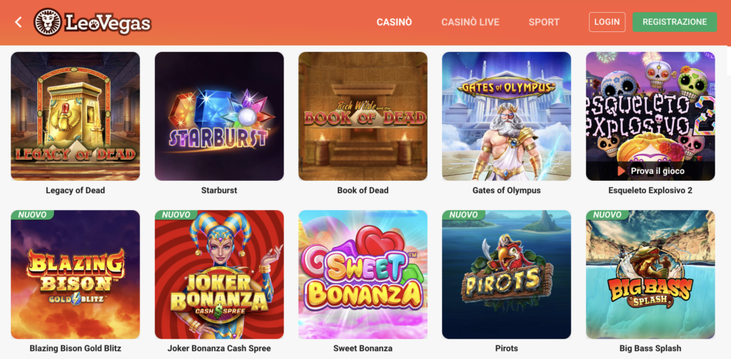 Games and providers at LeoVegas Casino in our reviews.
