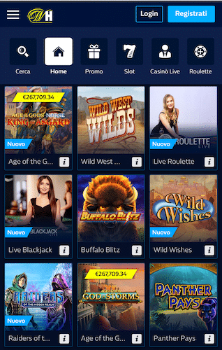 Online casinos are also available on mobile
